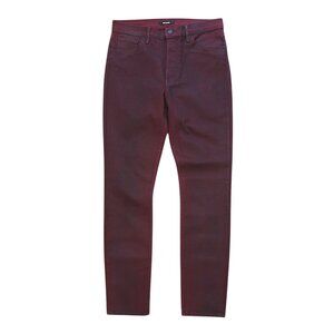 GRLFRND Karolina High-Rise Skinny Jean Size 29 Dyed Malbec Red Stretch Denim USA